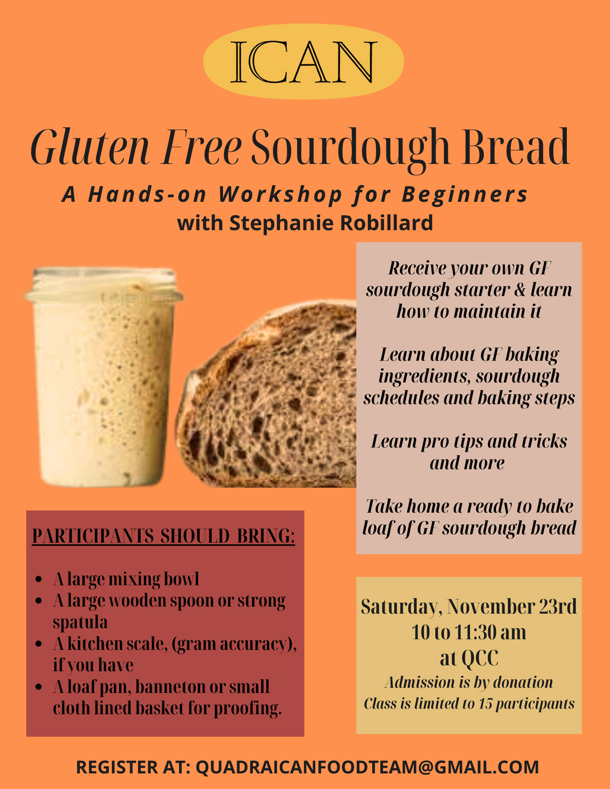 Sourdough Bread Making Workshop poster